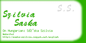 szilvia saska business card